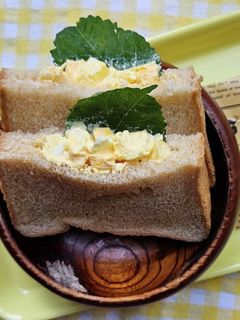 レンチン簡単!卵シソ雑穀食パンサンド!-レシピのメイン写真