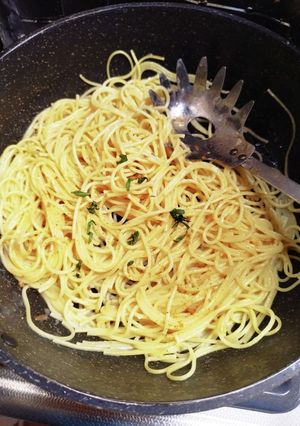 蒸しパスタで旨い!なめらかペペロンチーノ-レシピのメイン写真