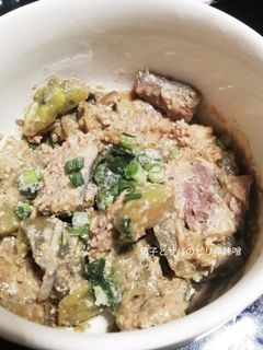 サバ缶と茄子のピリ辛味噌炒め-レシピのメイン写真