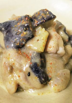 簡単！茄子と鶏肉の濃厚酢味噌和え！-レシピのメイン写真