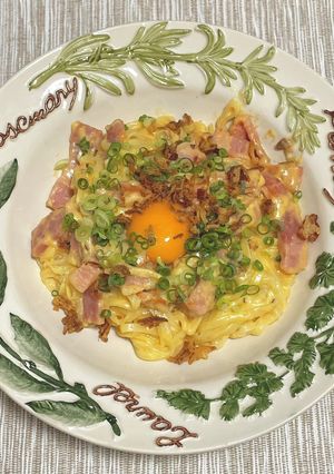 カルボナーラうどん-レシピのメイン写真