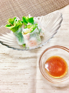 旨辛たれで食べる生春巻き-レシピのメイン写真