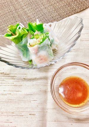 旨辛たれで食べる生春巻き-レシピのメイン写真