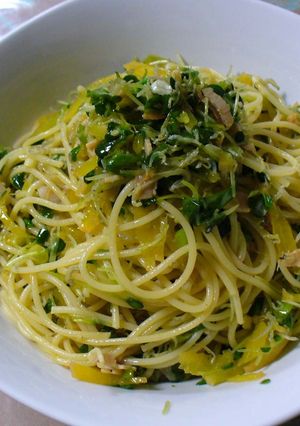 たくあんとしらす干のスパゲティ-レシピのメイン写真