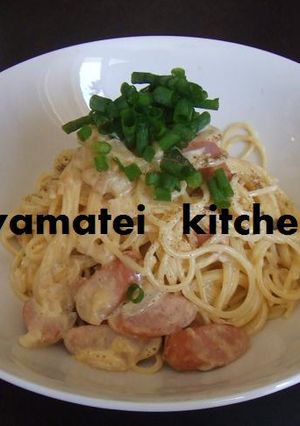 人気のガーリッククリームパスタ-レシピのメイン写真