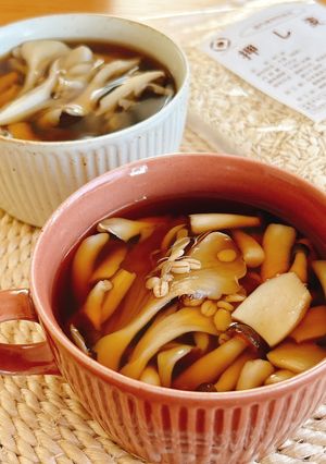 押し麦ときのこの和風スープ-レシピのメイン写真
