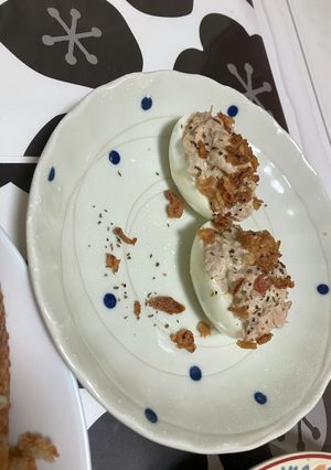 ゆで卵のツナディップ乗せ（ピンチョス）-レシピのメイン写真