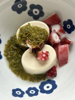 調理なし 副菜 豆腐とタコのめかぶがけ-レシピのメイン写真