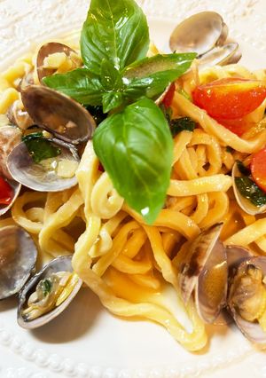 手打ちパスタでボンゴレ！-レシピのメイン写真