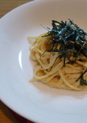 ボウルで簡単！明太子クリームパスタ-レシピのメイン写真