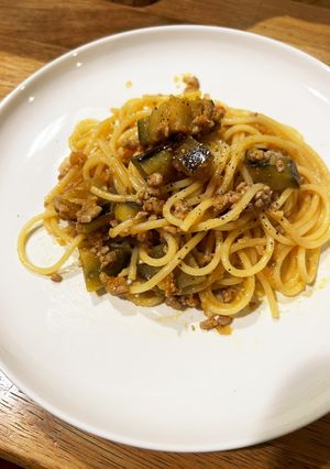 茄子とひき肉のボロネーゼ風パスタ♡-レシピのメイン写真