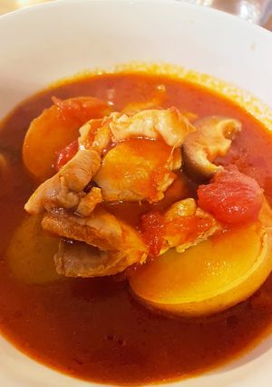 【簡単】鶏肉とじゃがいものトマト煮-レシピのメイン写真