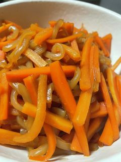 【簡単】にんじんとこんにゃくのきんぴら-レシピのメイン写真