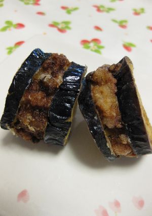 ＊＊ナスとお肉のはさみ揚げ＊＊-レシピのメイン写真