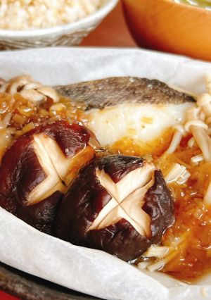 鱈のレンチンきのこ蒸し-レシピのメイン写真