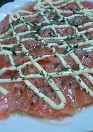 バジル香る☆サーモンのカルパッチョ-レシピのメイン写真