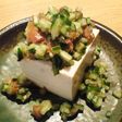 きゅうりと梅和えのせ冷やっこ