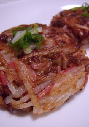 ♥納豆と長芋の干しえび風味焼き♥-レシピのメイン写真