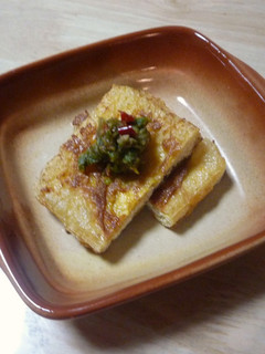フキ味噌の美味しい小揚げ焼き!-レシピのメイン写真