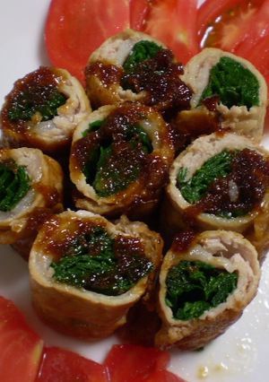 お弁当のお菜にも！ニラ巻き豚肉の生姜焼き-レシピのメイン写真
