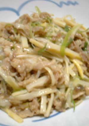 筍と豚肉とザーサイの炒め物-レシピのメイン写真