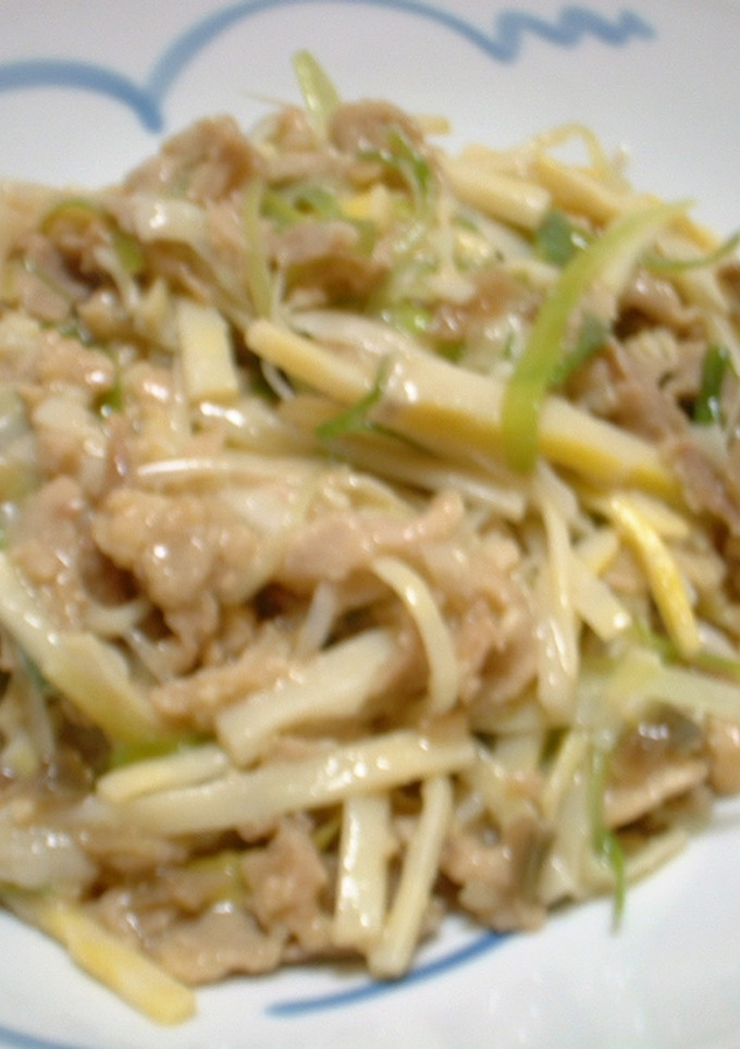 筍と豚肉とザーサイの炒め物-レシピのメイン写真