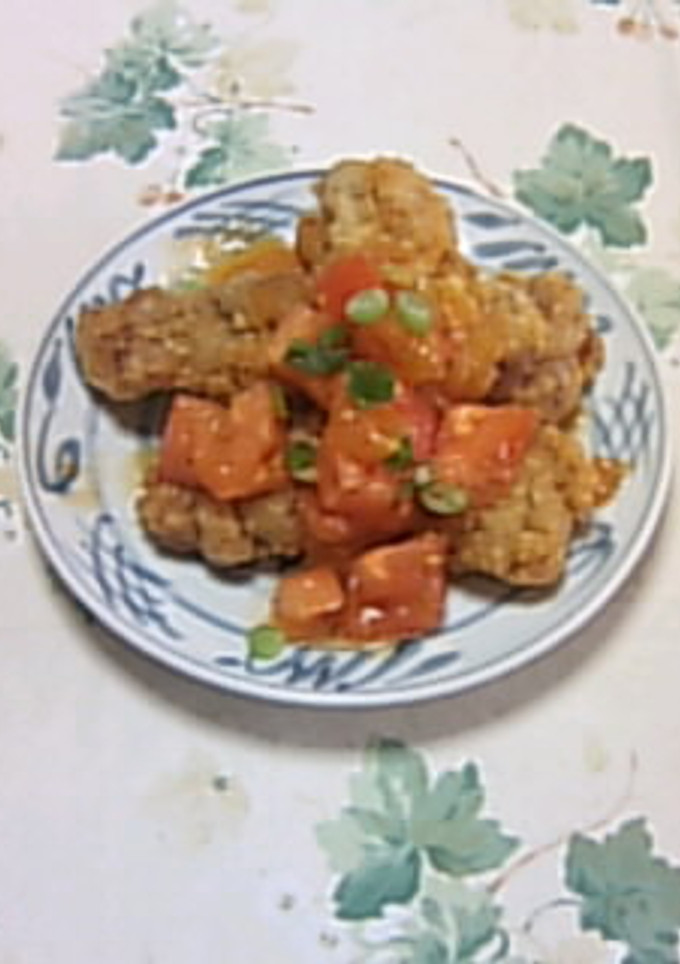 鶏のから揚げ　あっさりトマトソースかけ-レシピのメイン写真