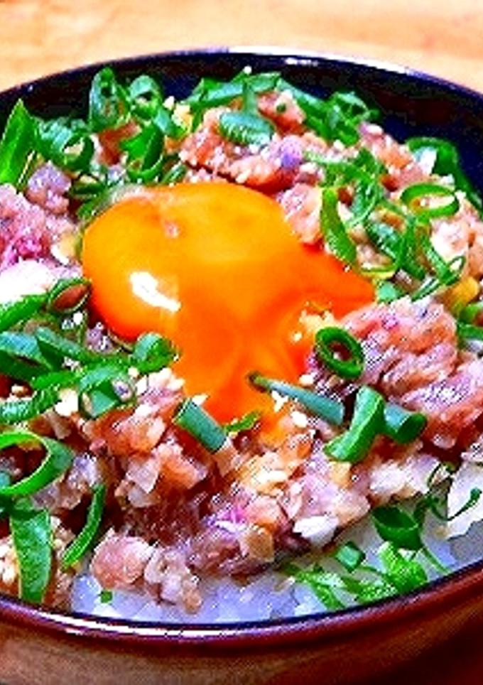 簡単！　鯵のなめろう丼、イサキでもＯＫ！-レシピのメイン写真