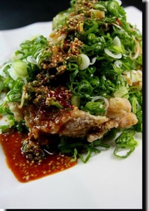山盛わけぎの揚鶏-レシピのメイン写真