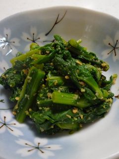 粉末ピーナッツで菜の花の和え物-レシピのメイン写真