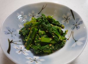 粉末ピーナッツで菜の花の和え物-レシピのメイン写真