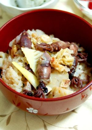ぷりぷり♪ホタルイカと筍の炊き込みご飯★-レシピのメイン写真
