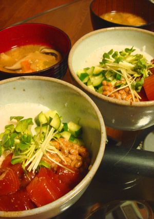 まぐろの漬けネバネバばくだん丼☆-レシピのメイン写真