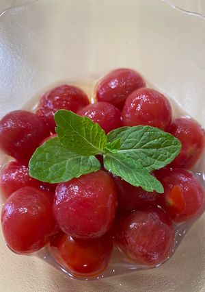 夏休み！トマトのぶどうジュース漬け-レシピのメイン写真