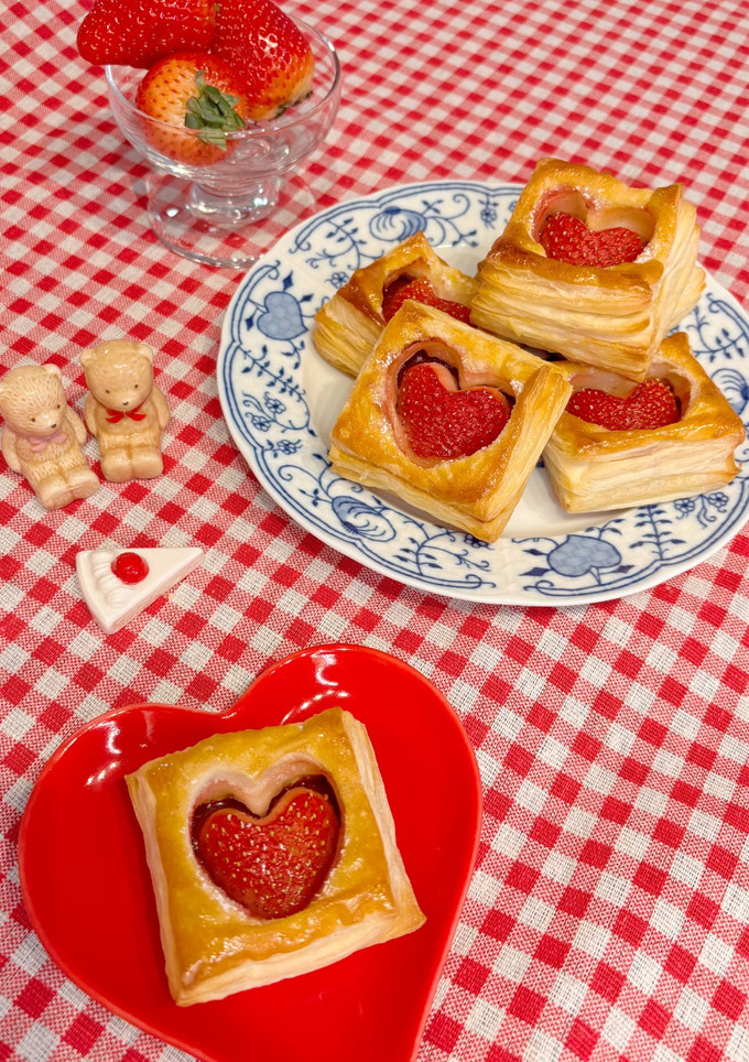 ハートのいちごチョコパイ-レシピのメイン写真