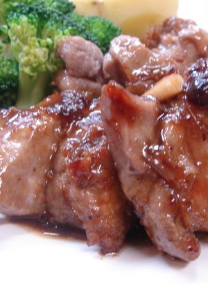 ソースが旨い*豚肉のブルーベリー焼き*-レシピのメイン写真