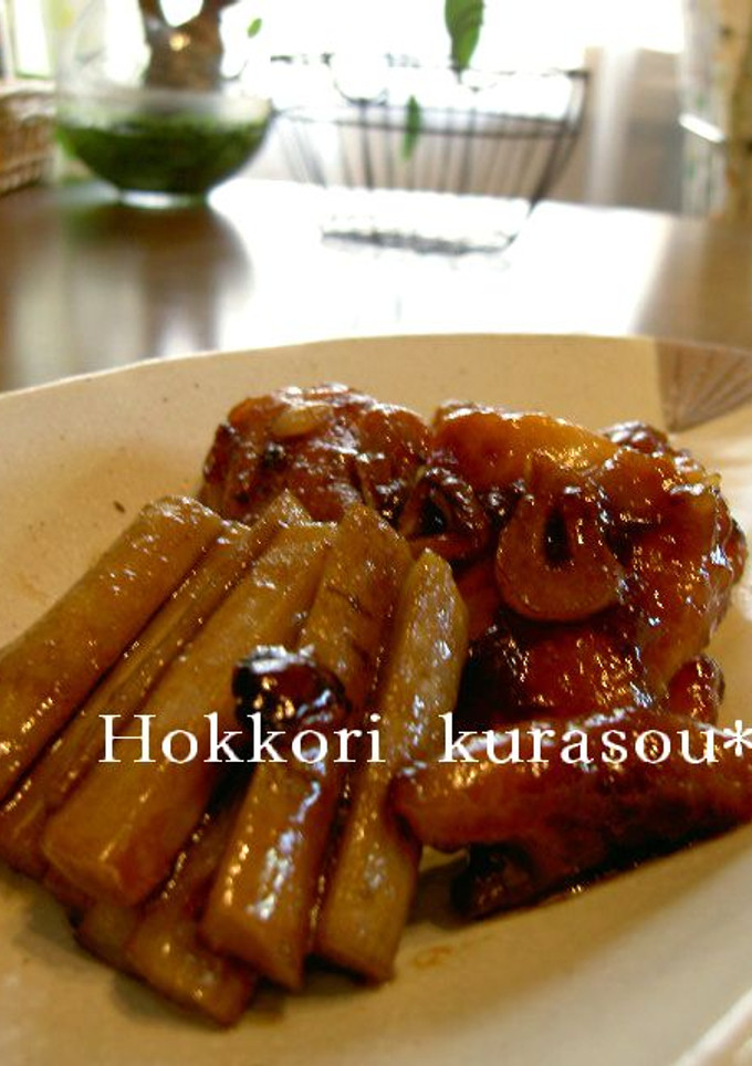 ごぼうと鶏の甘辛炒め煮-レシピのメイン写真