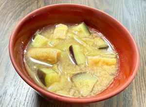 簡単：茄子とみょうがのお味噌汁-レシピのメイン写真