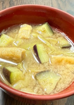 簡単：茄子とみょうがのお味噌汁-レシピのメイン写真
