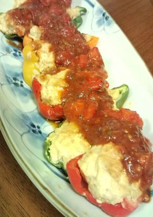 可愛い♪カラフルピーマンの肉詰め☆-レシピのメイン写真