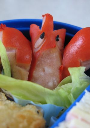 簡単！ポケモンキャラ弁☆赤ウインナーで☆-レシピのメイン写真