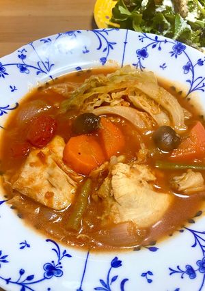 具沢山♪チキンとトマトのごちそうスープ-レシピのメイン写真