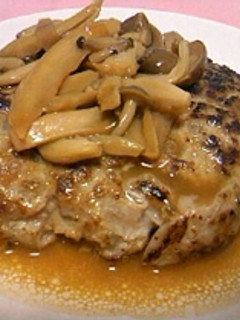 きのこソースのハンバーグ-レシピのメイン写真