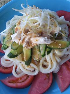 簡単♥♡バンバンジーうどん-レシピのメイン写真
