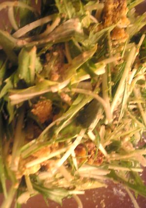 水菜とブリの卵の胡麻マヨネーズ和え-レシピのメイン写真