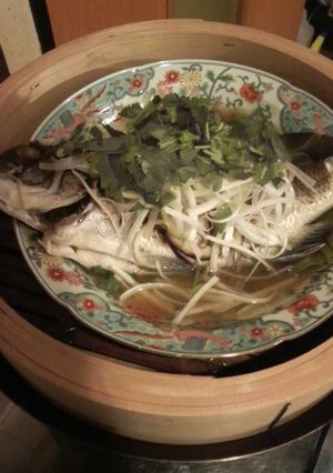 清蒸魚(中華風魚の蒸し物)-レシピのメイン写真