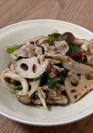 豚バラとレンコンの和風炒め-レシピのメイン写真