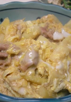 姫竹と豚肉の卵とじ-レシピのメイン写真