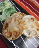 エビしんじょうのレンコン挟み揚げ♪