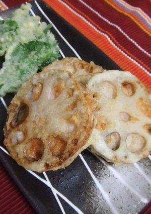 エビしんじょうのレンコン挟み揚げ♪-レシピのメイン写真